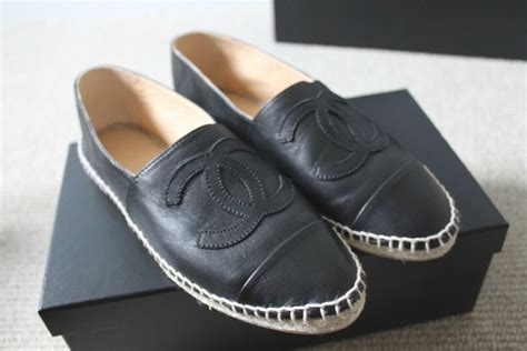 chanel espadrilles leather fake|Chanel espadrilles neiman marcus.